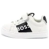 Lace-up leather trainers
