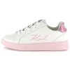 Lace-up leather trainers