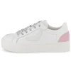 Lace-up leather trainers