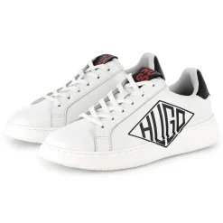 Lace-up leather trainers