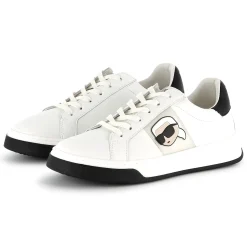 Lace-up leather trainers