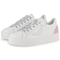 Lace-up leather trainers