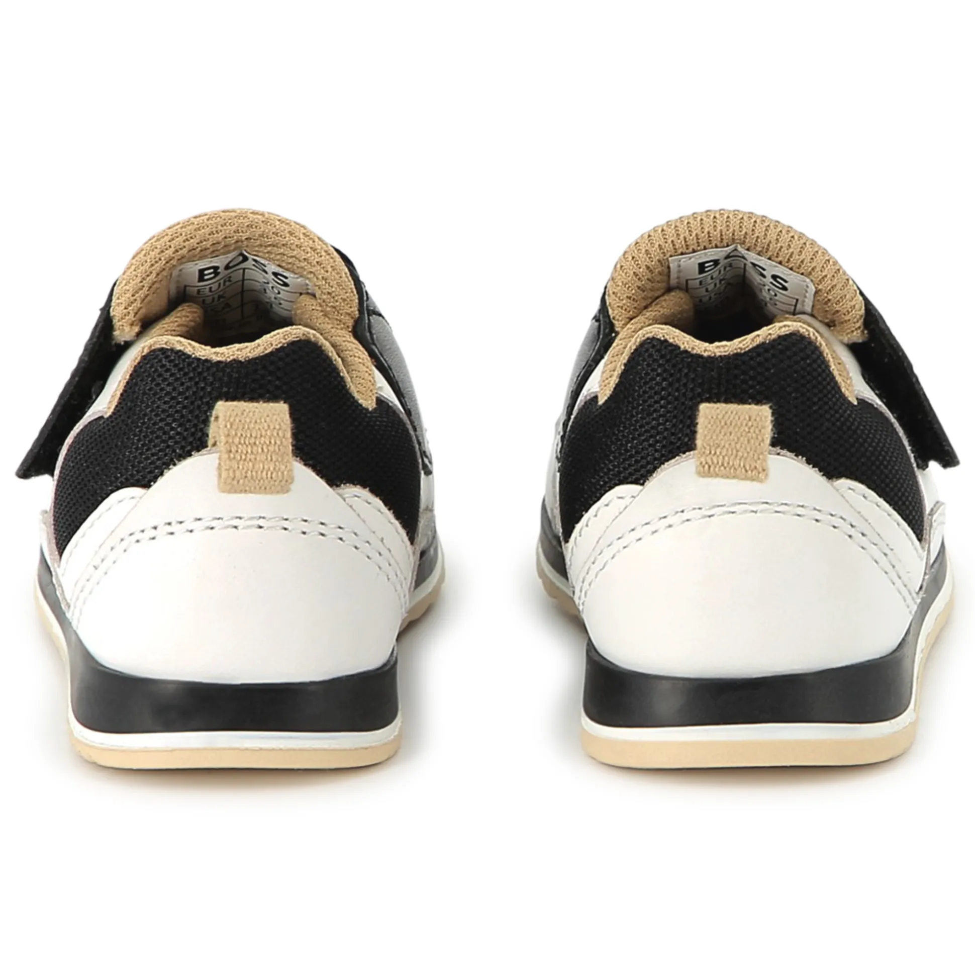 Lace-up leather trainers
