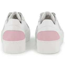 Lace-up leather trainers