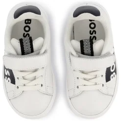 Lace-up leather trainers
