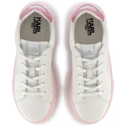 Lace-up leather trainers