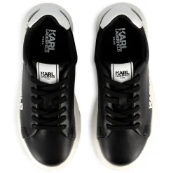 Lace-up leather trainers