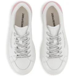 Lace-up leather trainers