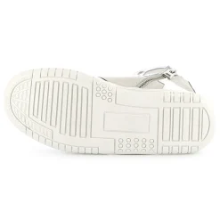 Lace-up leather trainers