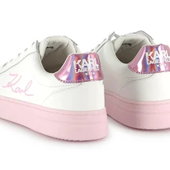 Lace-up leather trainers