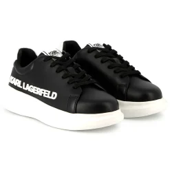 Lace-up leather trainers