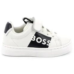 Lace-up leather trainers