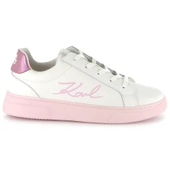 Lace-up leather trainers