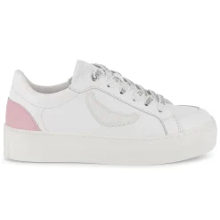 Lace-up leather trainers