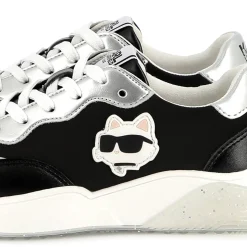 Lace-up trainers with badge