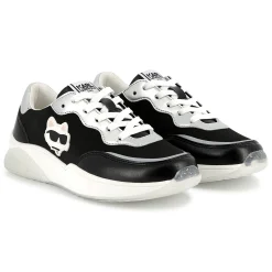 Lace-up trainers with badge