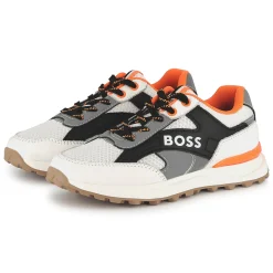 Lace-up trainers with colours