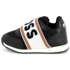 Leather and mesh trainers