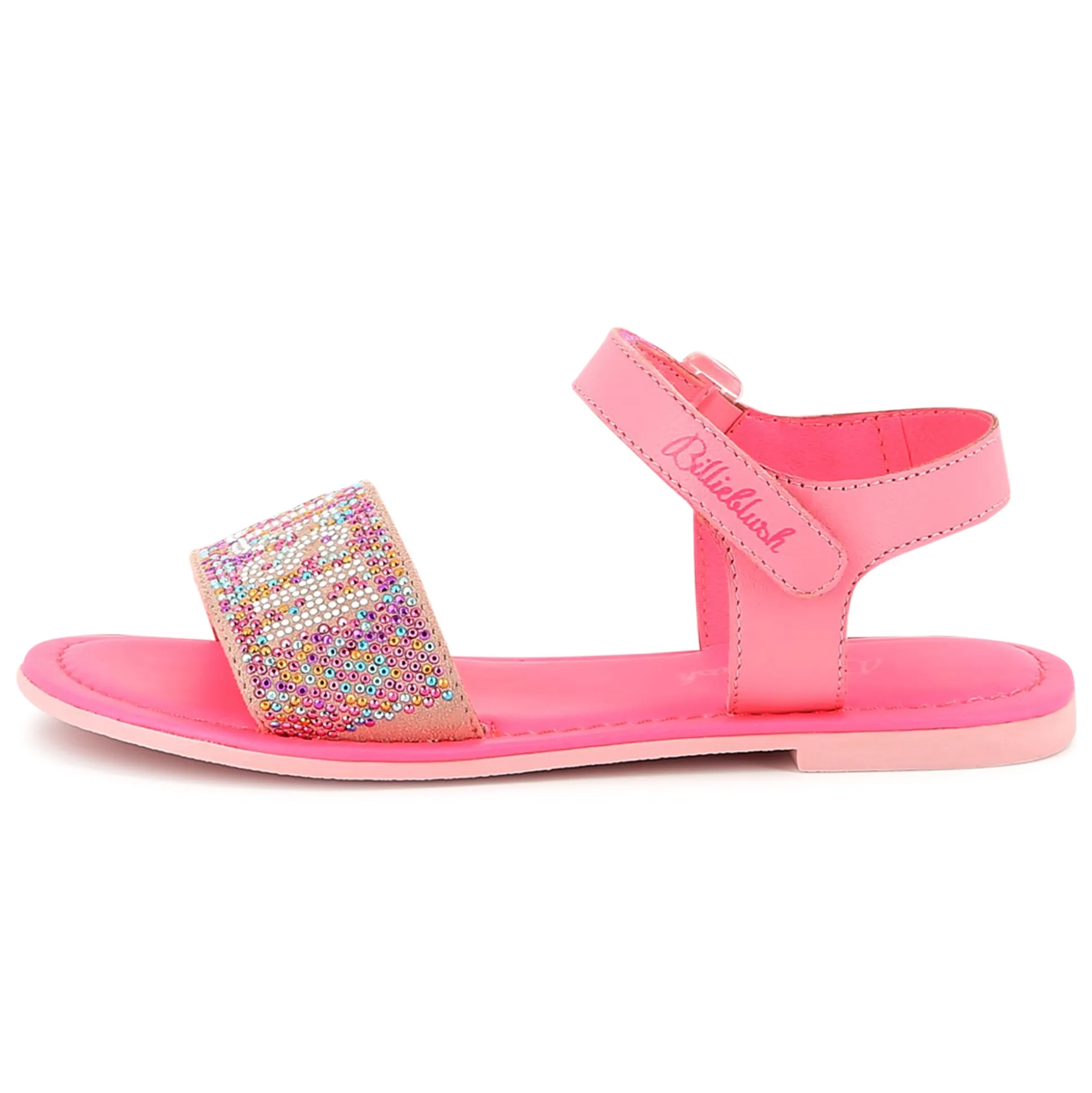 Leather hook-and-loop sandals