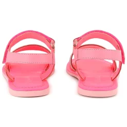 Leather hook-and-loop sandals