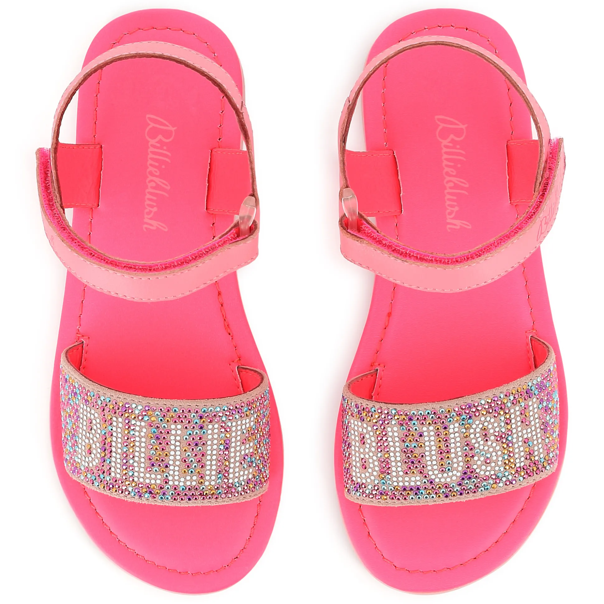 Leather hook-and-loop sandals