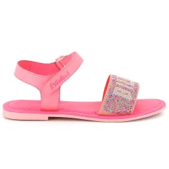 Leather hook-and-loop sandals