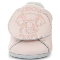 Leather hook-and-loop slippers