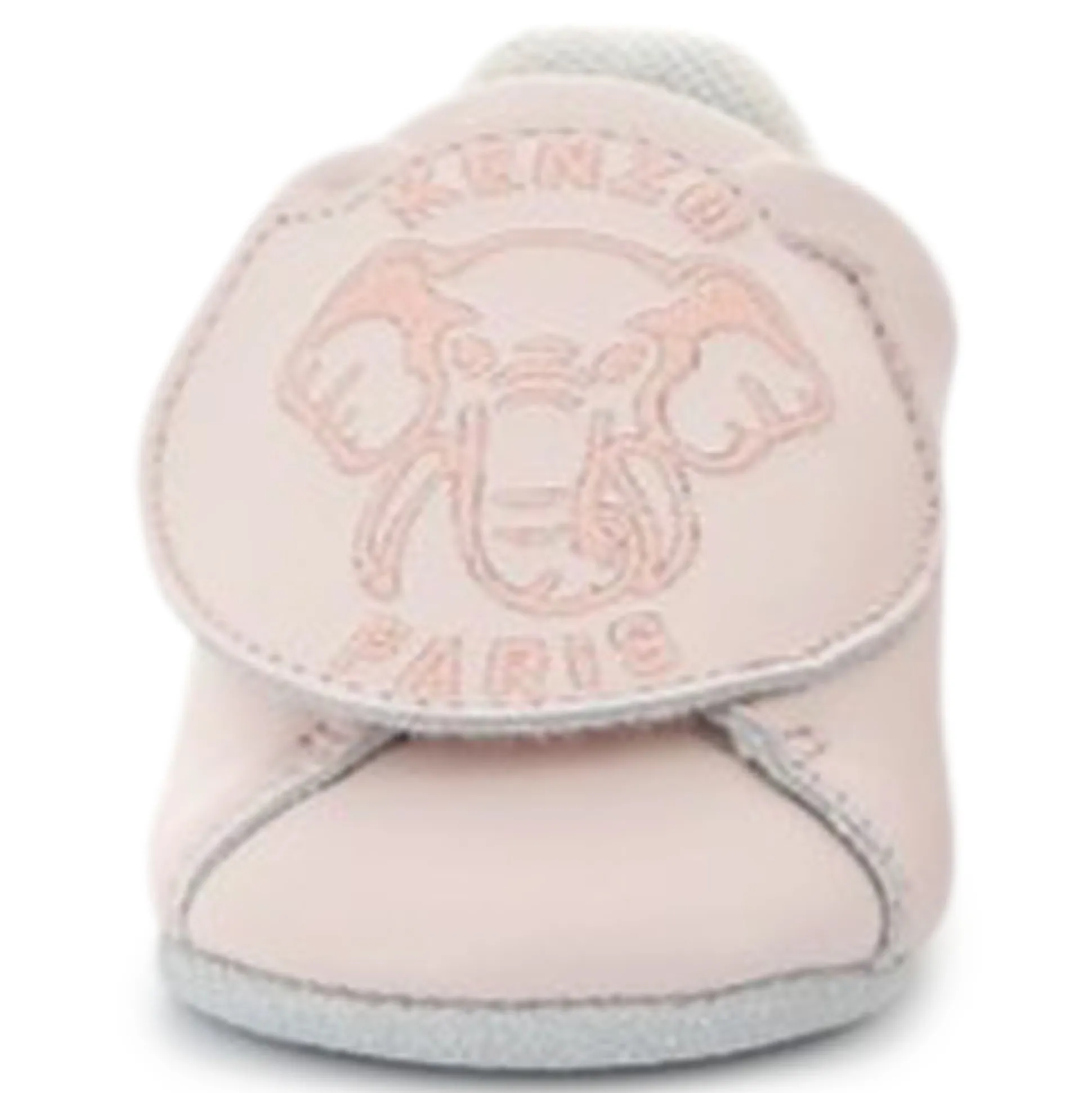 Leather hook-and-loop slippers