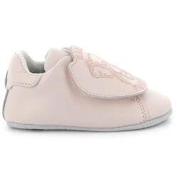 Leather hook-and-loop slippers