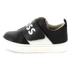 Leather hook-and-loop trainers