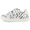 Leather hook-and-loop trainers