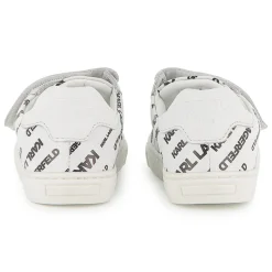 Leather hook-and-loop trainers