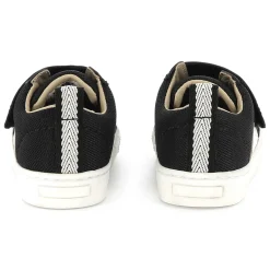 Leather hook-and-loop trainers