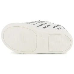 Leather hook-and-loop trainers