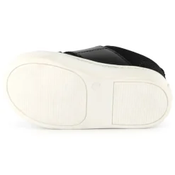 Leather hook-and-loop trainers