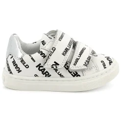 Leather hook-and-loop trainers