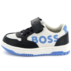 Leather lace-up trainers