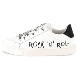 Leather lace-up trainers