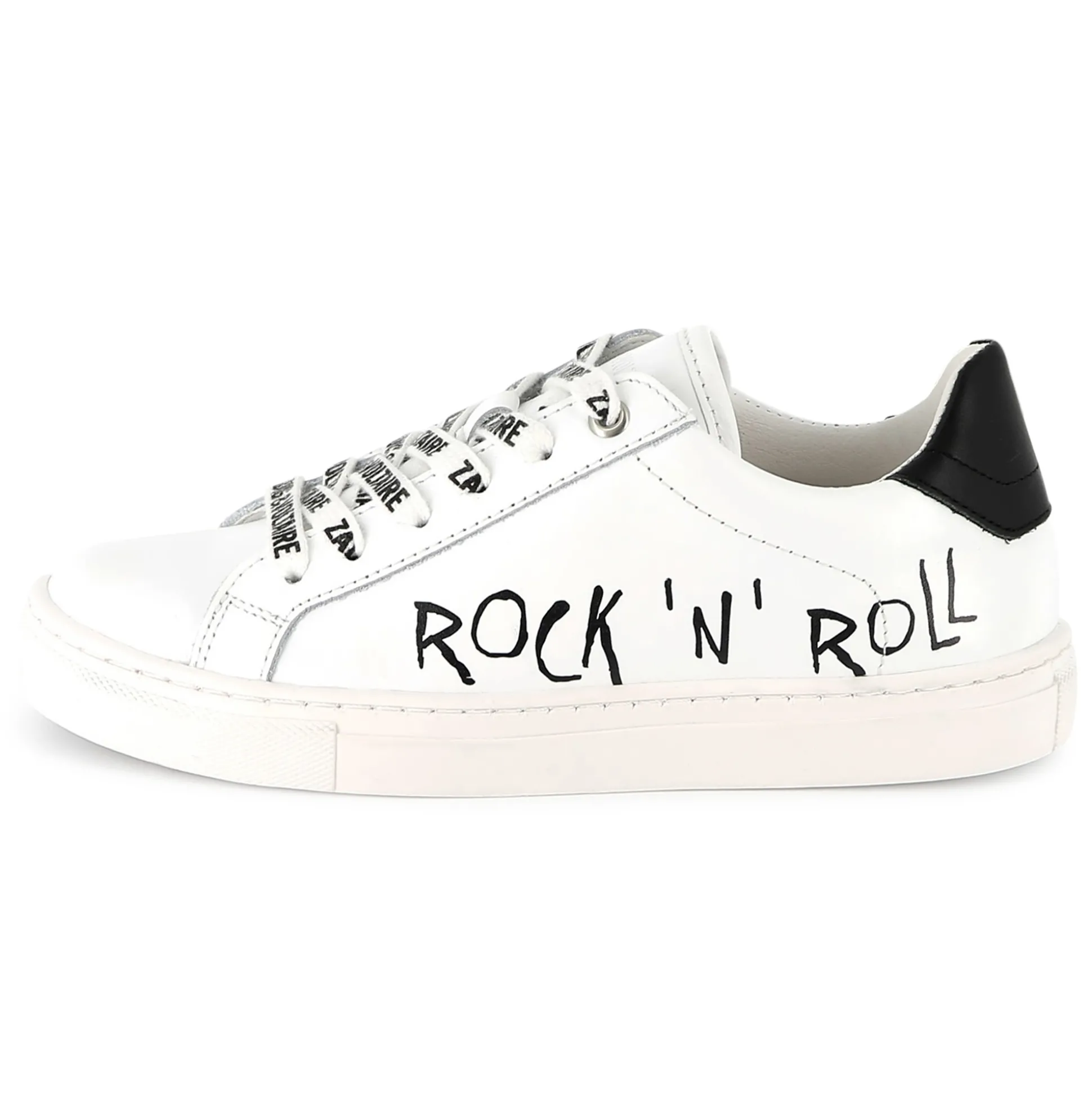 Leather lace-up trainers