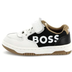 Leather lace-up trainers