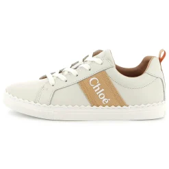 Leather lace-up trainers