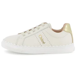 Leather lace-up trainers