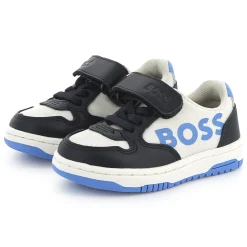 Leather lace-up trainers