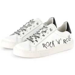 Leather lace-up trainers