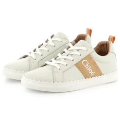 Leather lace-up trainers