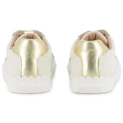 Leather lace-up trainers