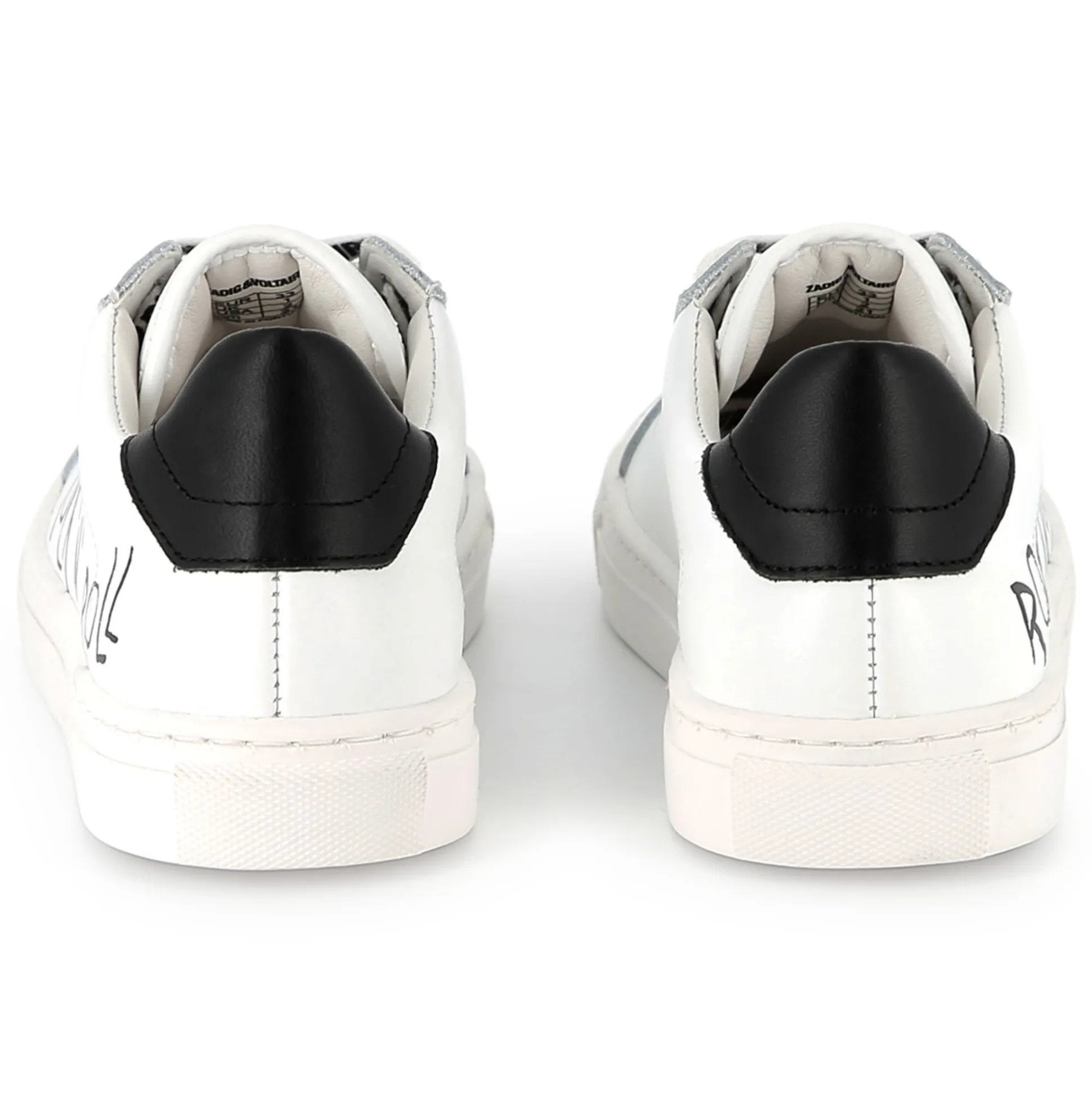 Leather lace-up trainers