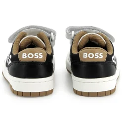 Leather lace-up trainers