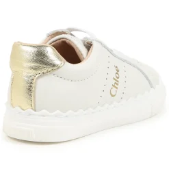 Leather lace-up trainers