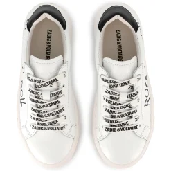 Leather lace-up trainers